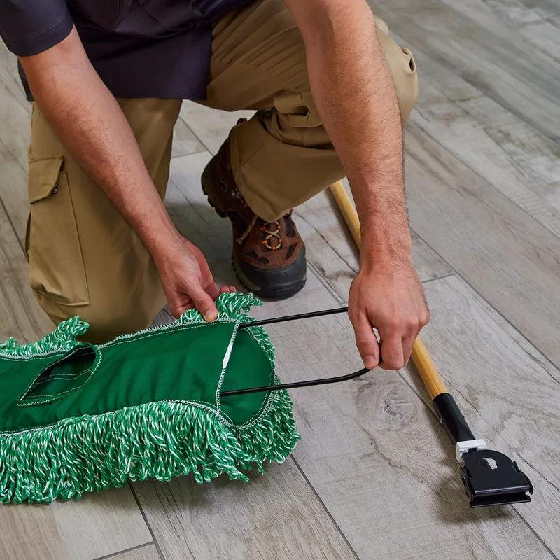 Dust Mop 36 IN Green Microfiber Loop End 1/Each