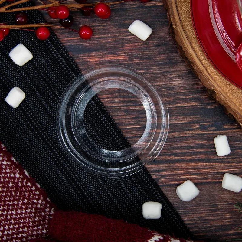 Dart® Lid Dome 3.778X1.385 IN PET Clear For 5-20 OZ Cold Cup With Hole Freezer Safe 100 Count/Pack 10 Packs/Case