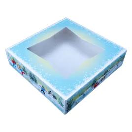 Bakery Box 10X10 IN Paperboard White Winter Wonderland 150/Case