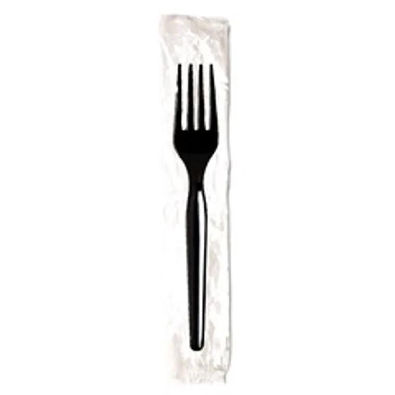 Fork PP Black Medium Weight Individually Wrapped 1000/Case