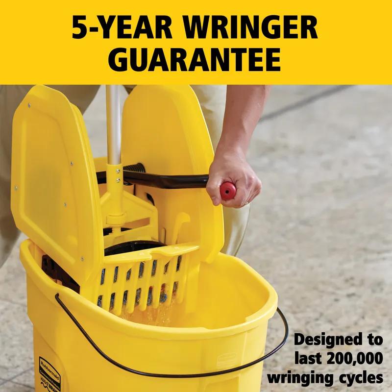 Mop Bucket & Wringer Plastic Yellow Combo 1/Each