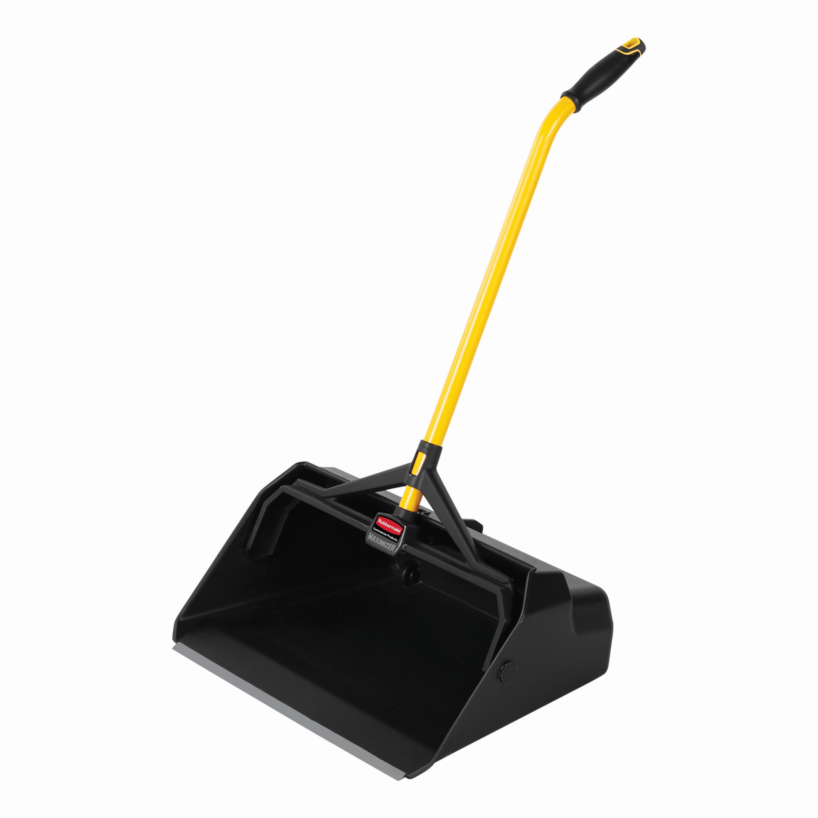 Maximizer™ Dust Pan Black Yellow Plastic Heavy Duty Oversized 1/Each