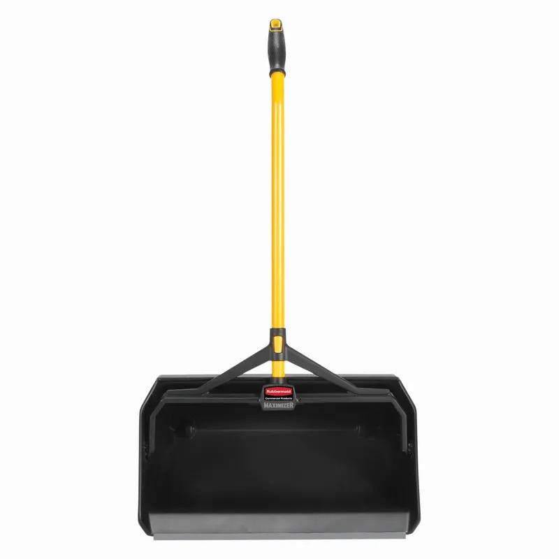 Maximizer™ Dust Pan Black Yellow Plastic Heavy Duty Oversized 1/Each