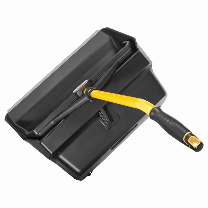 Maximizer™ Dust Pan Black Yellow Plastic Heavy Duty Oversized 1/Each