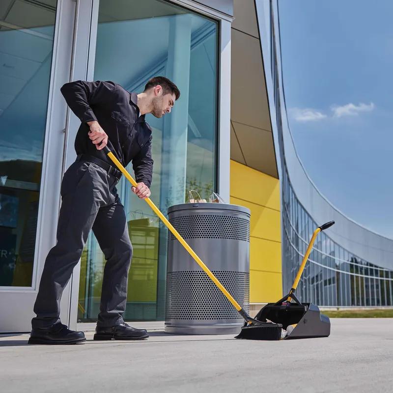 Maximizer™ Dust Pan Black Yellow Plastic Heavy Duty Oversized 1/Each