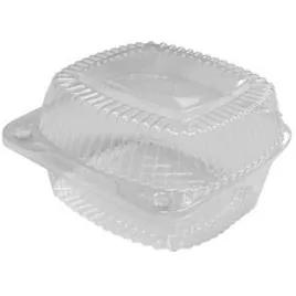 WNA Atrium Take-Out Container Hinged With Dome Lid Small (SM) 5X5X3.18 IN OPS Clear Square 500/Case