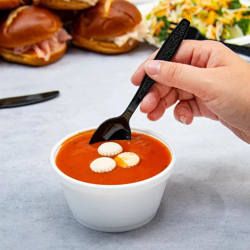 Solo® Guildware® Teaspoon 6.1 IN PS Black Extra Heavy Duty 1000/Case