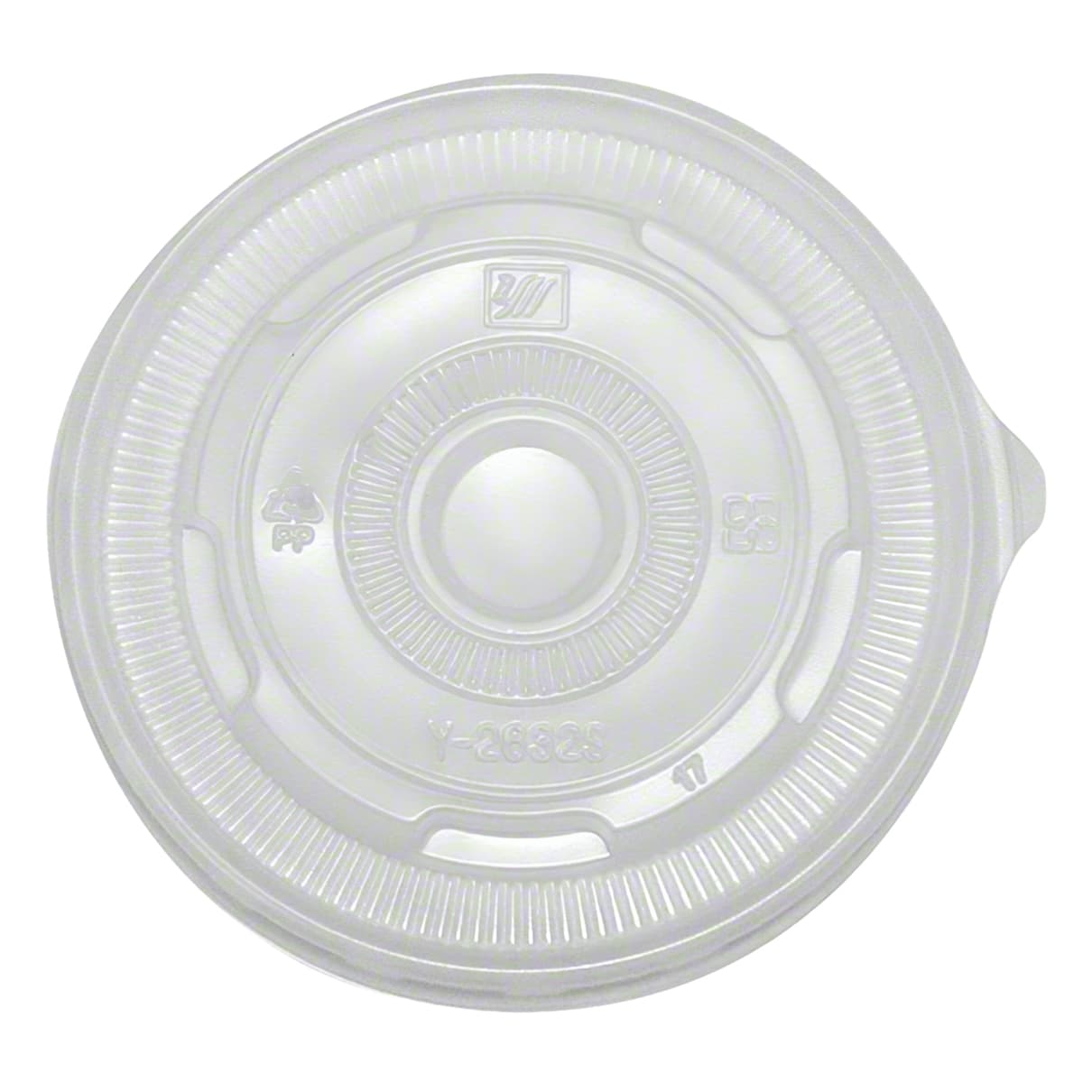 Lid Flat PP Translucent Round For 8 OZ Container 1000/Case