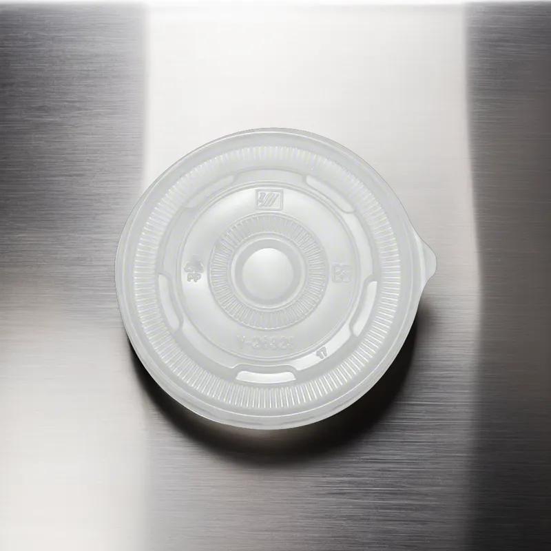 Lid Flat PP Translucent Round For 8 OZ Container 1000/Case