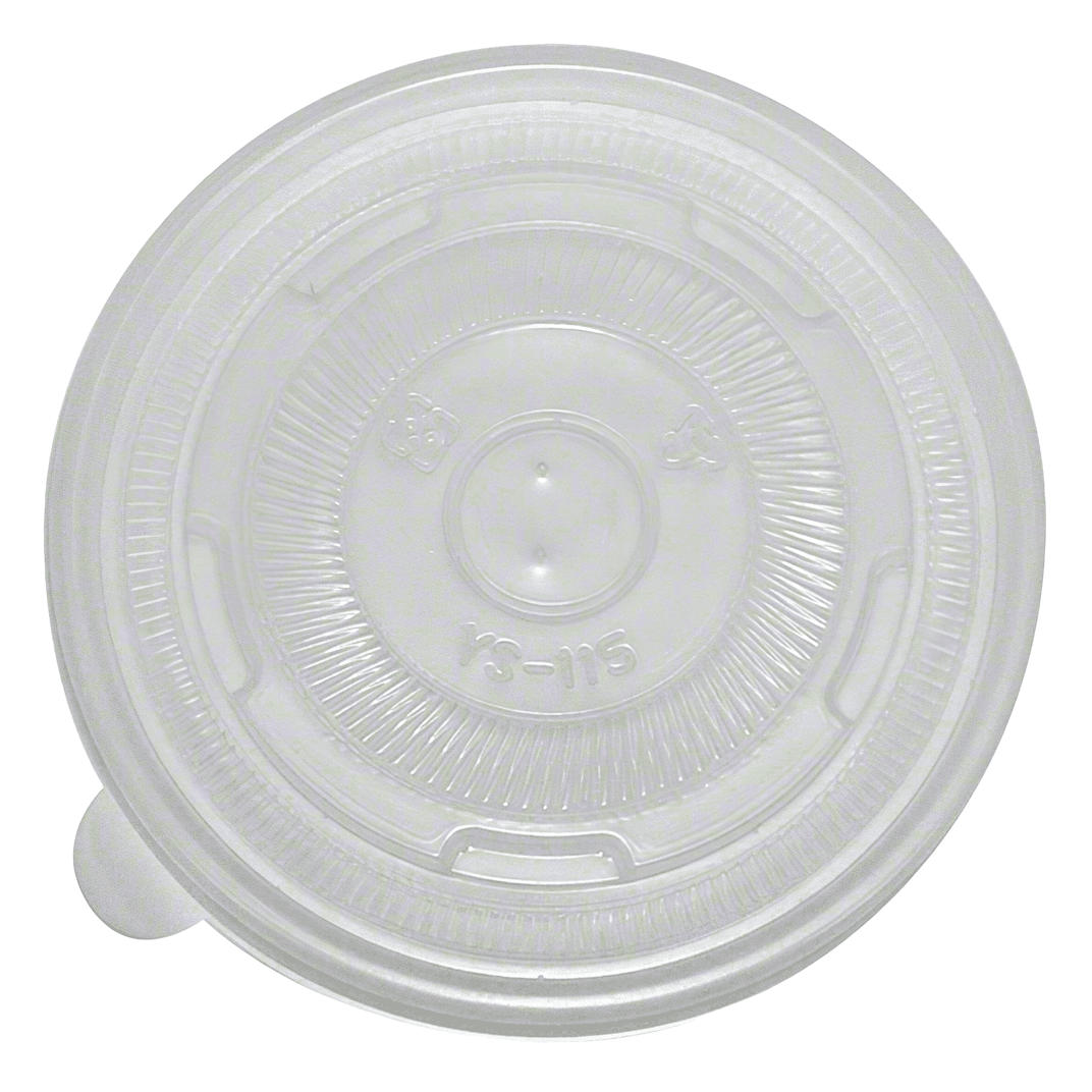 Lid Flat PP Translucent Round For 12-32 OZ Container 500/Case