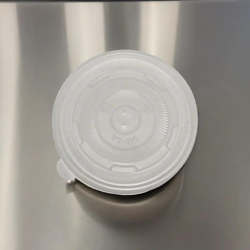 Lid Flat PP Translucent Round For 12-32 OZ Container 500/Case