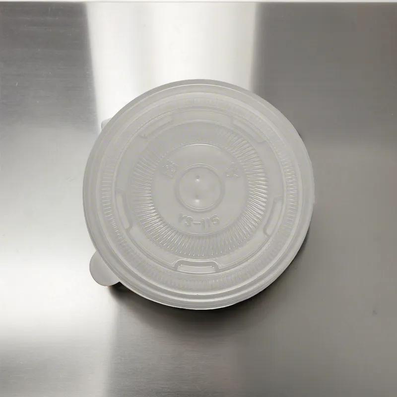 Lid Flat PP Translucent Round For 12-32 OZ Container 500/Case