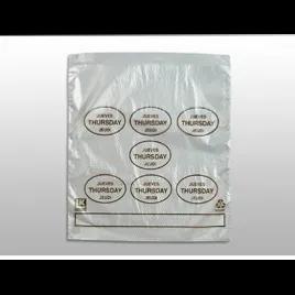 Bag 6.5X7+1.75 IN HDPE 0.5MIL Clear Brown Thursday With Flip Top Closure FDA Compliant Portion Bag Saddlepack 2000/Case
