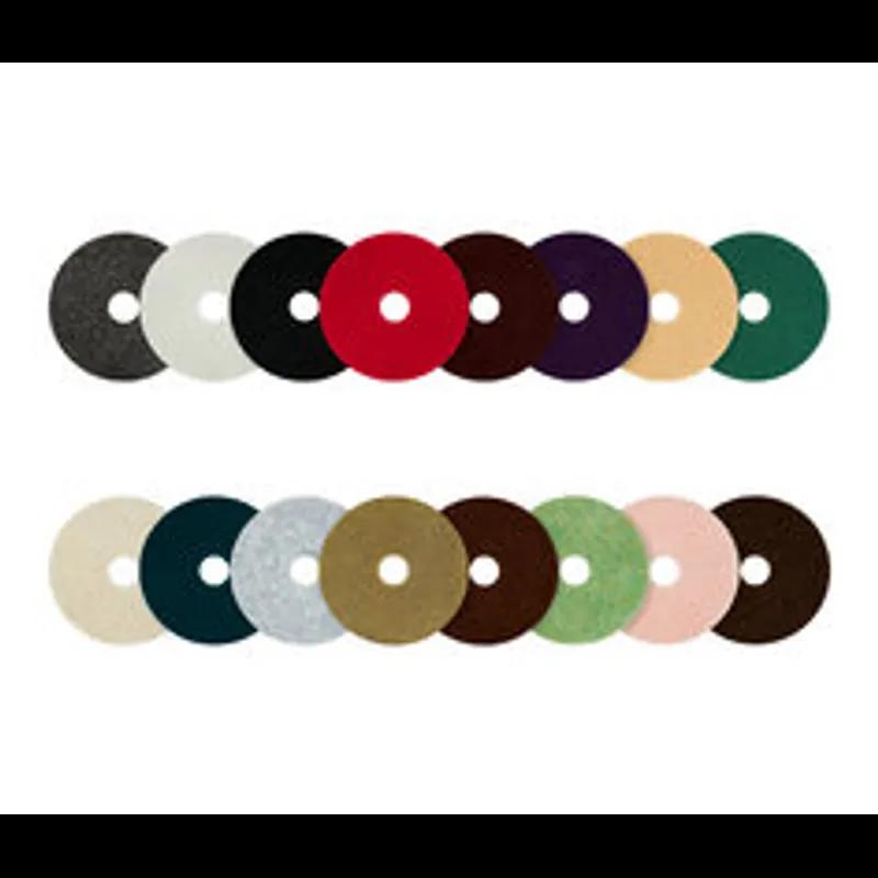 3M™ Scotch-Brite™ TopLine 3200 Burnishing Pad 20X1 IN White Non-Woven Polyester Fiber 1200-3000 RPM Center Hole 5/Case