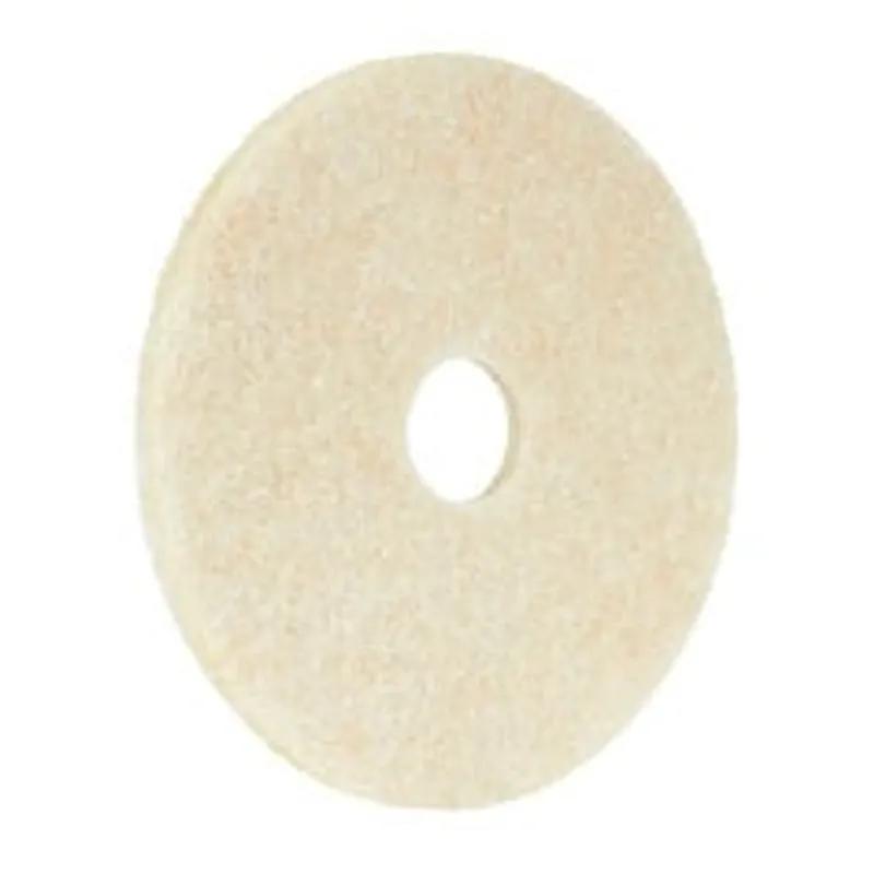 3M™ Scotch-Brite™ TopLine 3200 Burnishing Pad 20X1 IN White Non-Woven Polyester Fiber 1200-3000 RPM Center Hole 5/Case