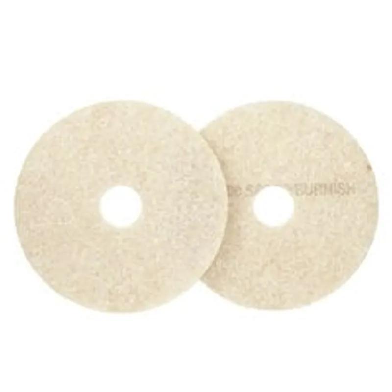 3M™ Scotch-Brite™ TopLine 3200 Burnishing Pad 20X1 IN White Non-Woven Polyester Fiber 1200-3000 RPM Center Hole 5/Case