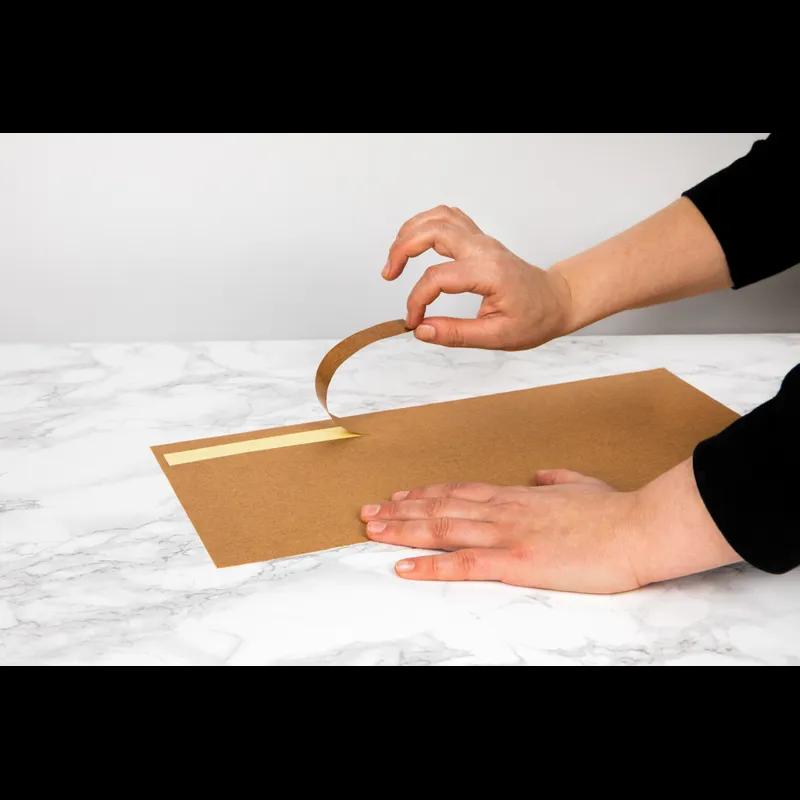 Paper Wrapper Seal 15.75 IN Kraft Paper Self-Adhering 500 Count/Case