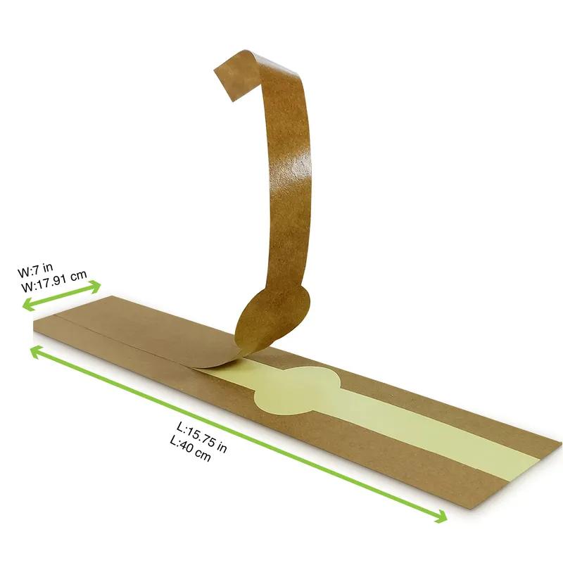 Paper Wrapper Seal 15.75 IN Kraft Paper Self-Adhering 500 Count/Case