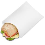 Bagcraft® Sandwich Bag 6.5X1X8 IN Wax Coated Paper White Café Bag Grease Resistant 2000/Case