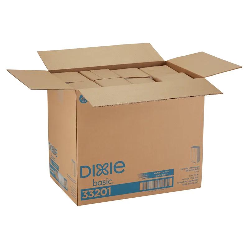Dixie Basic Dispenser Napkins 13.5X7 IN White Paper 1PLY 1/6 Fold Refill 250 Count/Pack 40 Packs/Case 10000 Count/Case