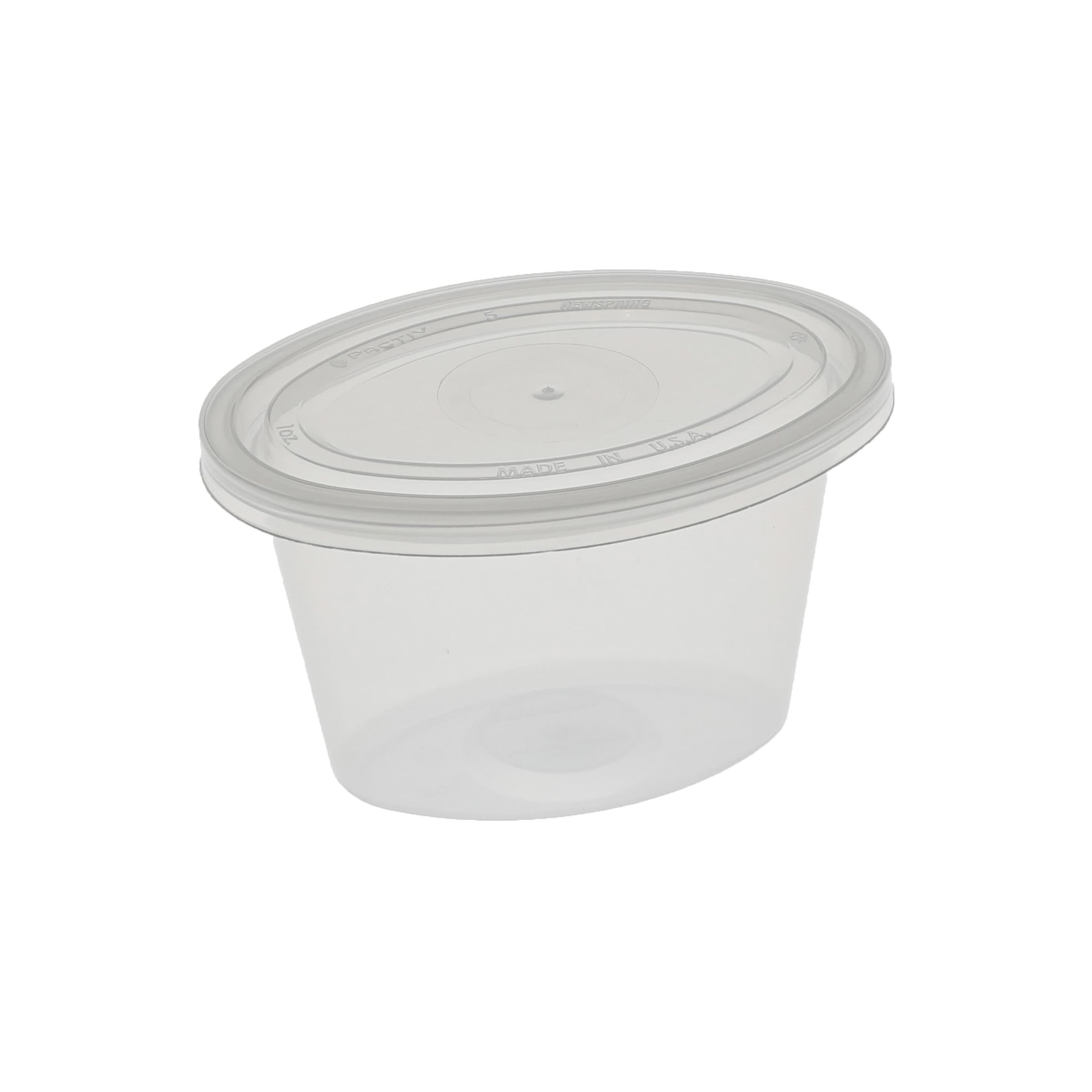 Souffle & Portion Cup Lid Combo 1 OZ PP Clear Oval 1000/Case