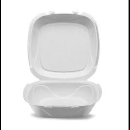 Take-Out Container Hinged With Dome Lid 8.25X8.25X2.75 IN Paper Pulp Ivory Square 200/Case