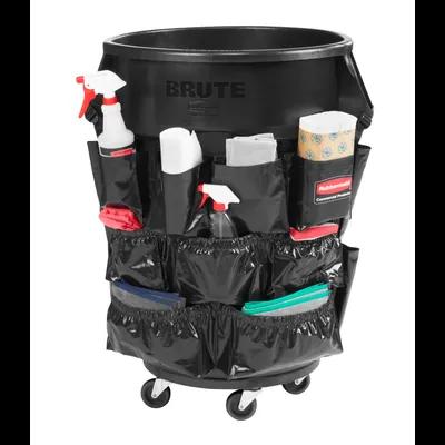 Brute® Executive Series Receptacle Caddy Bag Black Vinyl 1/Each