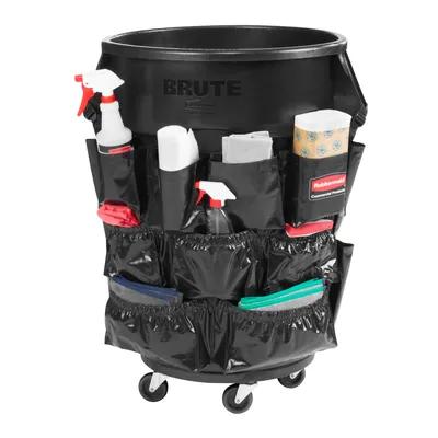 Brute® Executive Series Receptacle Caddy Bag Black Vinyl 1/Each