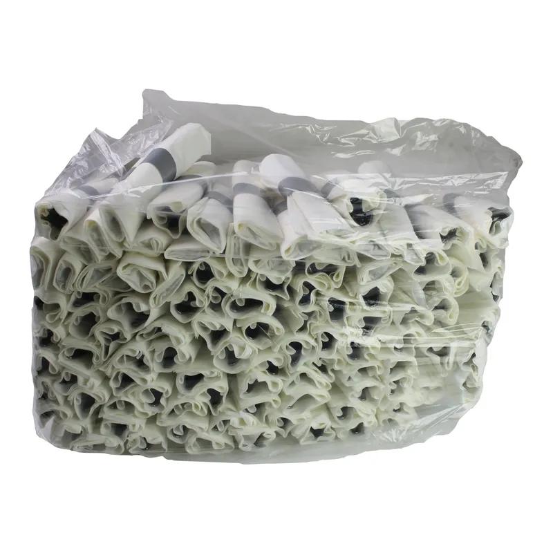 4PC Cutlery Kit PS Silver Hammered Look Pre-Rolled With Napkin,Fork,Knife,Teaspoon 100/Case