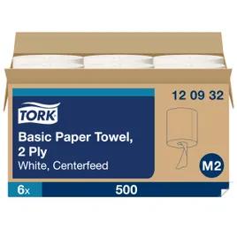 Tork Roll Paper Towel M2 11.82X7.6 IN 492.5 FT 2PLY White Centerfeed Refill 500 Sheets/Roll 6 Rolls/Case