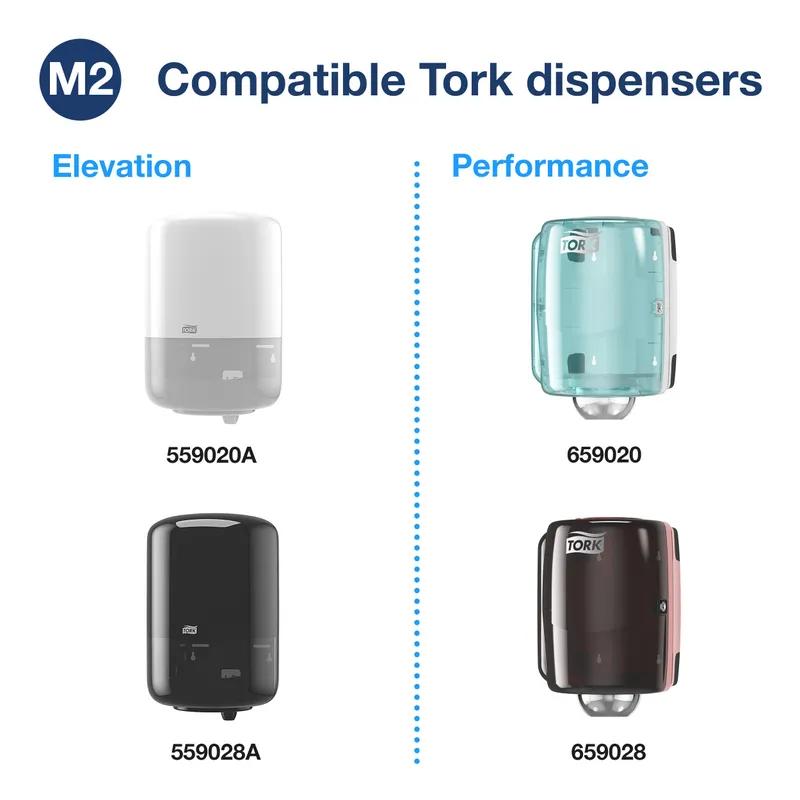Tork Roll Paper Towel M2 11.82X7.6 IN 492.5 FT 2PLY White Centerfeed Embossed Refill 500 Sheets/Roll 6 Rolls/Case