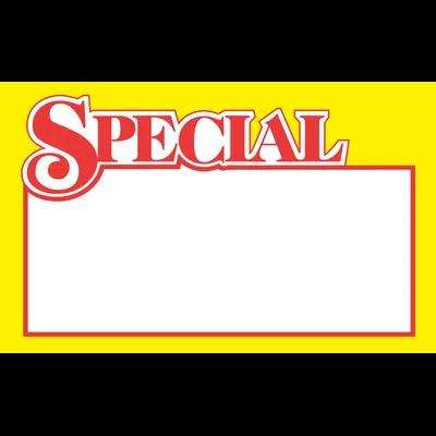 Special Sign 3.5X5.5 IN Yellow Red 100/Pack