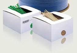 Organic Twist Tie 20X0.375 IN Metal Paper Blue 5000/Case