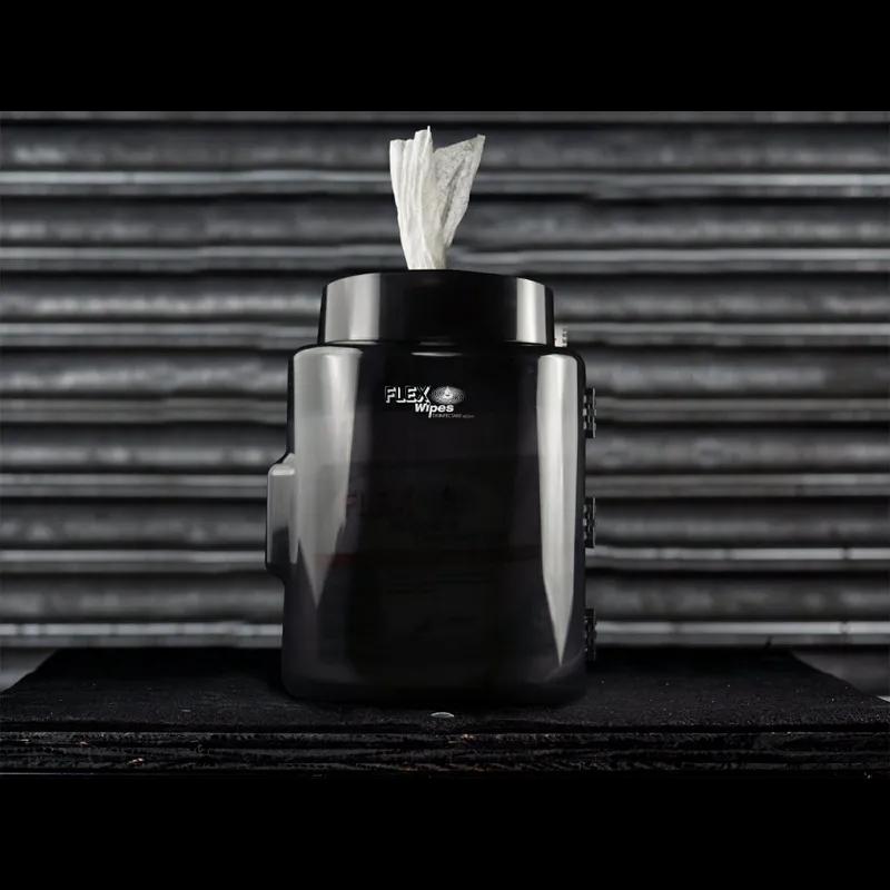 FLEX® Center Pull Wipe Dispenser 800 Wipes Plastic Black Wall Mount 1/Each