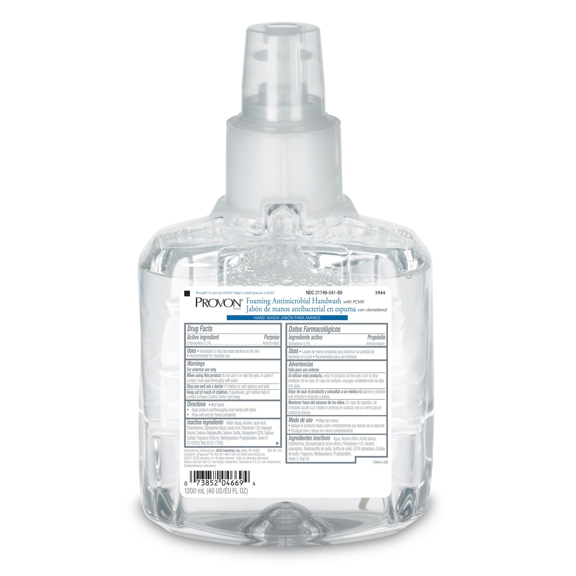 PROVON® Hand Soap Foam 1200 mL 5.11X3.69X8.95 IN Floral Clear Antimicrobial PCMX For LTX-12 2/Case