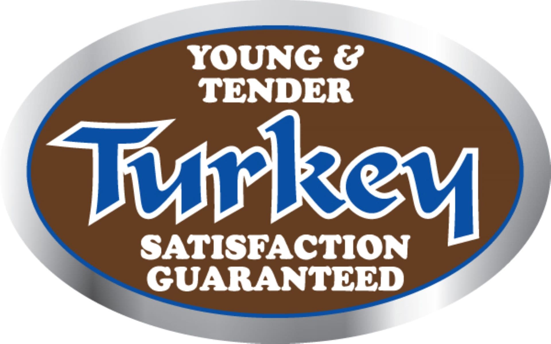 Young & Tender Turkey Meat Label 1.25X2 IN Silver Brown Blue White Oval 500 Count/Roll 20 Rolls/Case 10000 Count/Case
