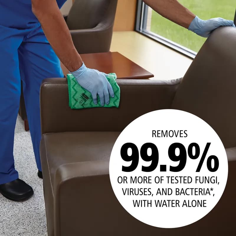 Hygen™ All Purpose Cleaning Cloth 16X16 IN Microfiber Green 1/Each