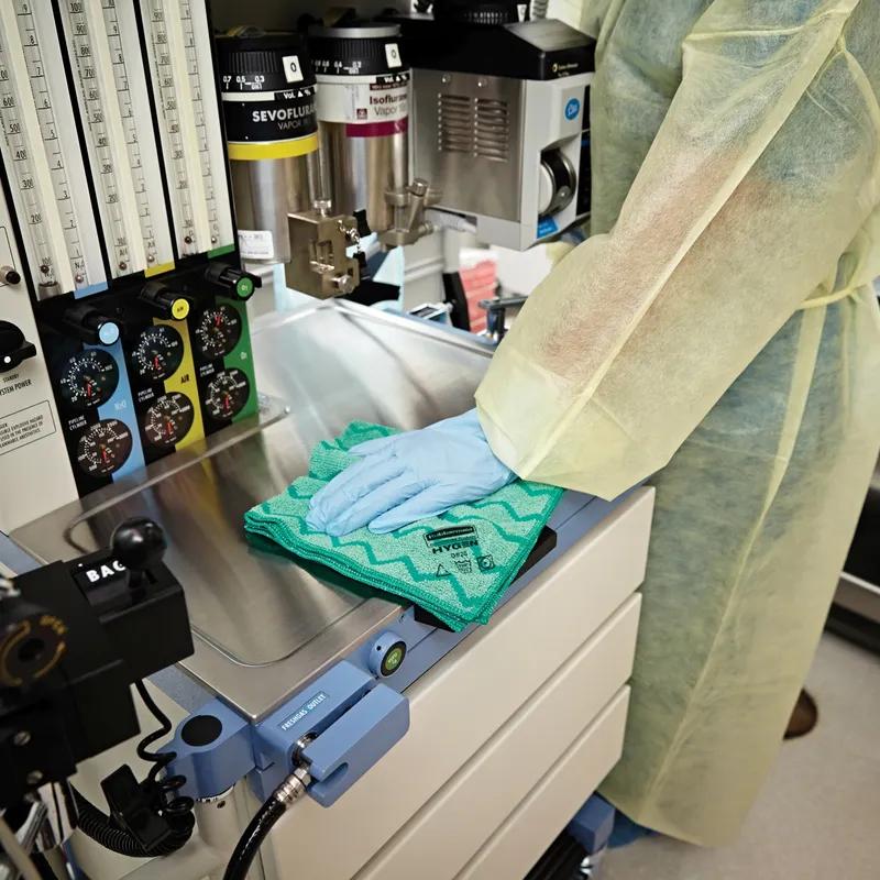 Hygen™ All Purpose Cleaning Cloth 16X16 IN Microfiber Green 1/Each