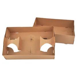 Cup Carrier & Tray 10X6.5X2.5 IN 4 Compartment Paperboard Kraft Without Handle 250/Case