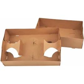 Cup Carrier & Tray 10X6.5X2.5 IN 4 Compartment Paperboard Kraft Without Handle 250/Case