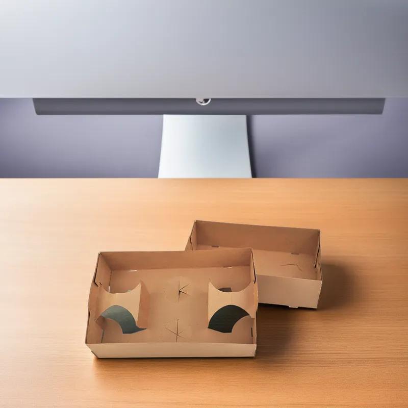 Cup Carrier & Tray 10X6.5X2.5 IN 4 Compartment Paperboard Kraft Without Handle 250/Case