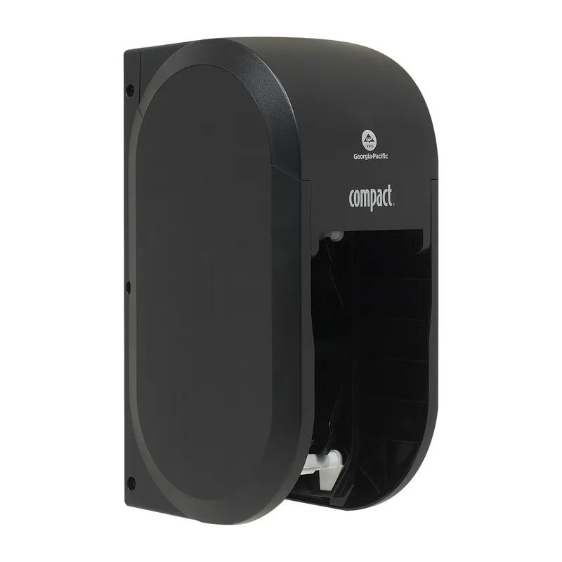 Compact® Toilet Paper Dispenser 5X5.375 IN Wall Mount Black 2-Roll Coreless Vertical High Capacity 1/Each