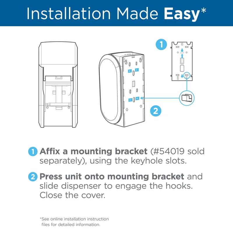 Compact® Toilet Paper Dispenser 5X5.375 IN Wall Mount Black 2-Roll Coreless Vertical High Capacity 1/Each