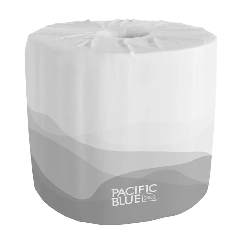 Pacific Blue Toilet Paper & Tissue Roll 4X3.8 IN 1PLY White Embossed Standard EPA Indicator 80/Case