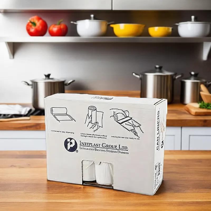 Can Liner 40X48 IN 40-45 GAL Natural HDPE 16MIC Star Seal Roll 25 Count/Pack 10 Packs/Case 250 Count/Case