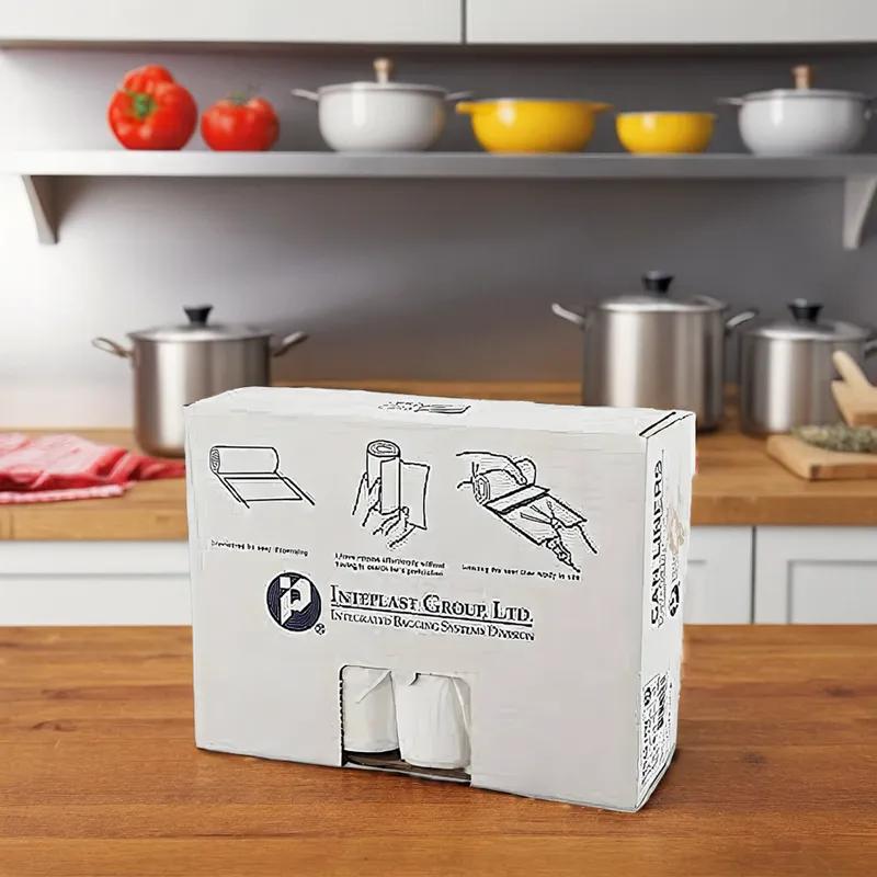 Can Liner 40X48 IN 40-45 GAL Natural HDPE 16MIC Star Seal Roll 25 Count/Pack 10 Packs/Case 250 Count/Case