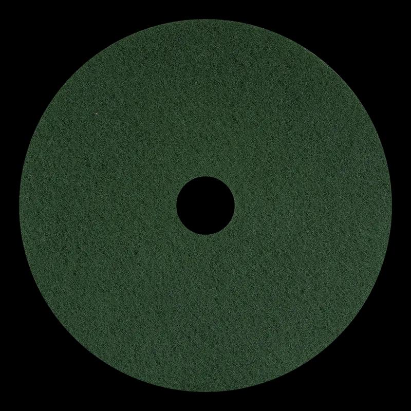 Scrubbing Pad 13 IN Green Polyester Fiber 5/Case