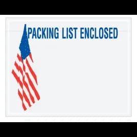Packing List Envelope 7X5.5 IN Red White Blue PP 2MIL 1000 Count/Case