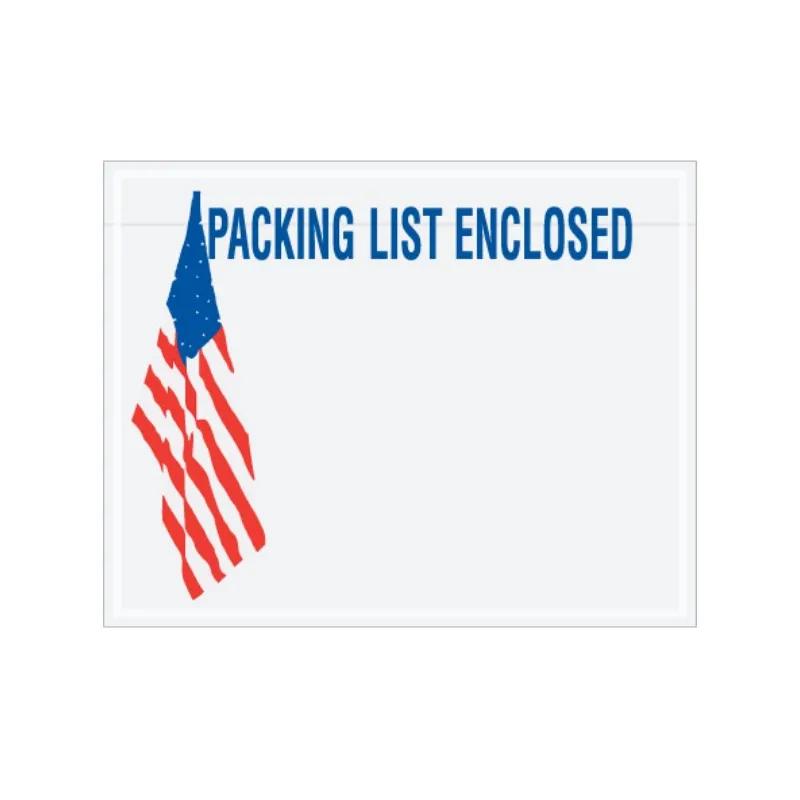 Packing List Envelope 7X5.5 IN Red White Blue PP 2MIL 1000 Count/Case