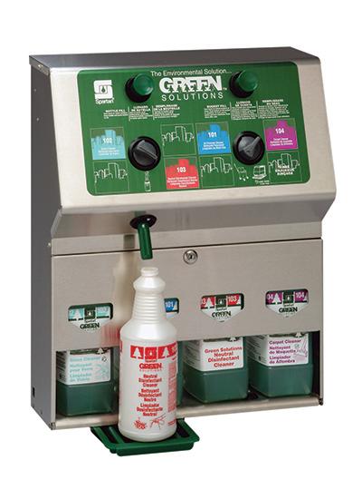 Green Solutions® Dispenser Kit Silver Dial Lockable 1/Each